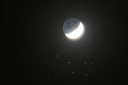 moon and m45